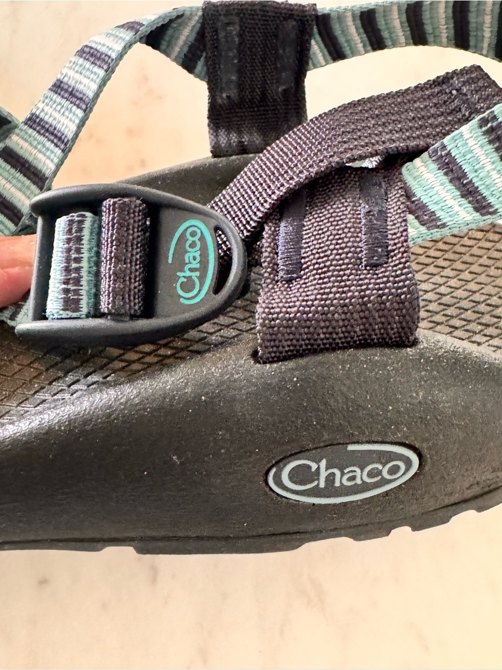 Chaco Women’s Dark Gray Webbing Strap Sandal - Picture 4 of 6